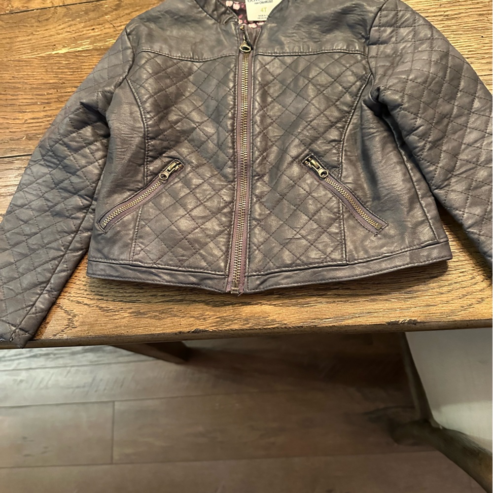 OshKosh B'gosh brown faux Leather Jacket for Stylish Warmth